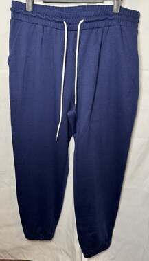 NWT ATHMILE Women's High Waisted Jogger Sweatpants with Pockets Navy Blue Size X